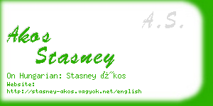 akos stasney business card